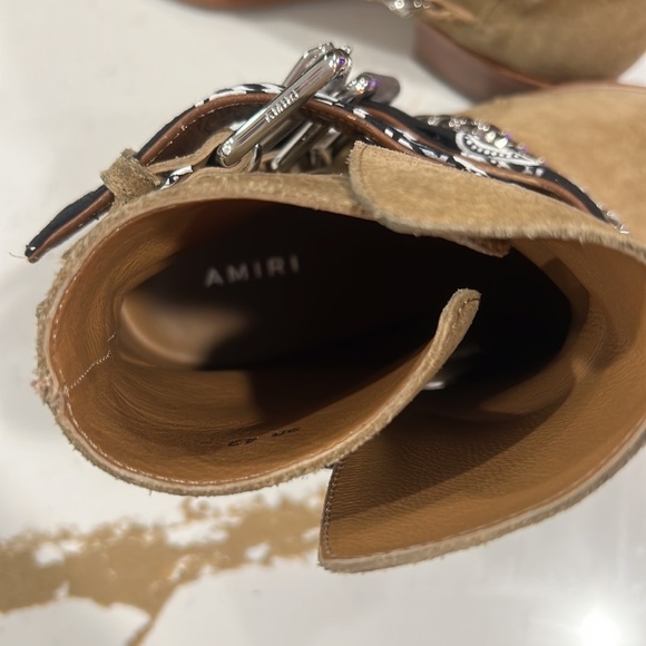 Amiri men bandana suede tan Chelsea boots size 9 (eu 42) - Picture 7 of 8